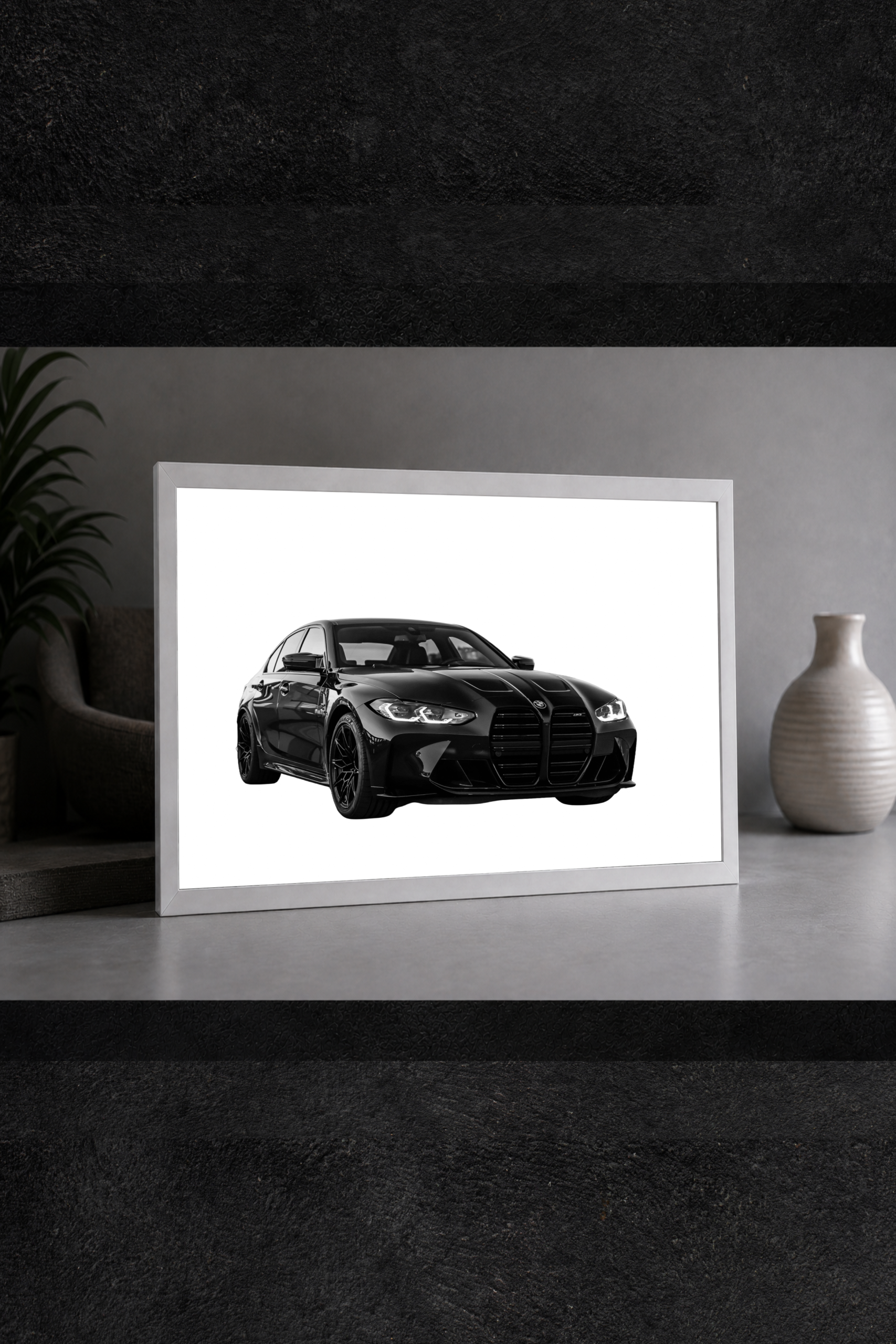 Gün Batımında BMW M3 LED Işıklı Tablo – Dekoratif Masa & Gece Lambası - Görsel 3