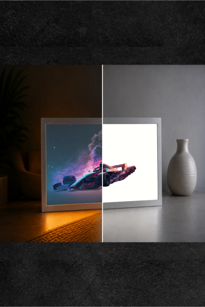 Ateş Hattı Formula 1 LED Işıklı Tablo – Dekoratif Masa & Gece Lambası