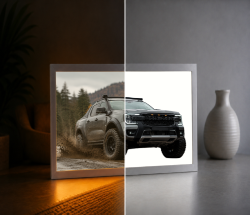 Ford Ranger 4x4 Off Road LED Işıklı Tablo – Dekoratif Masa & Gece Lambası