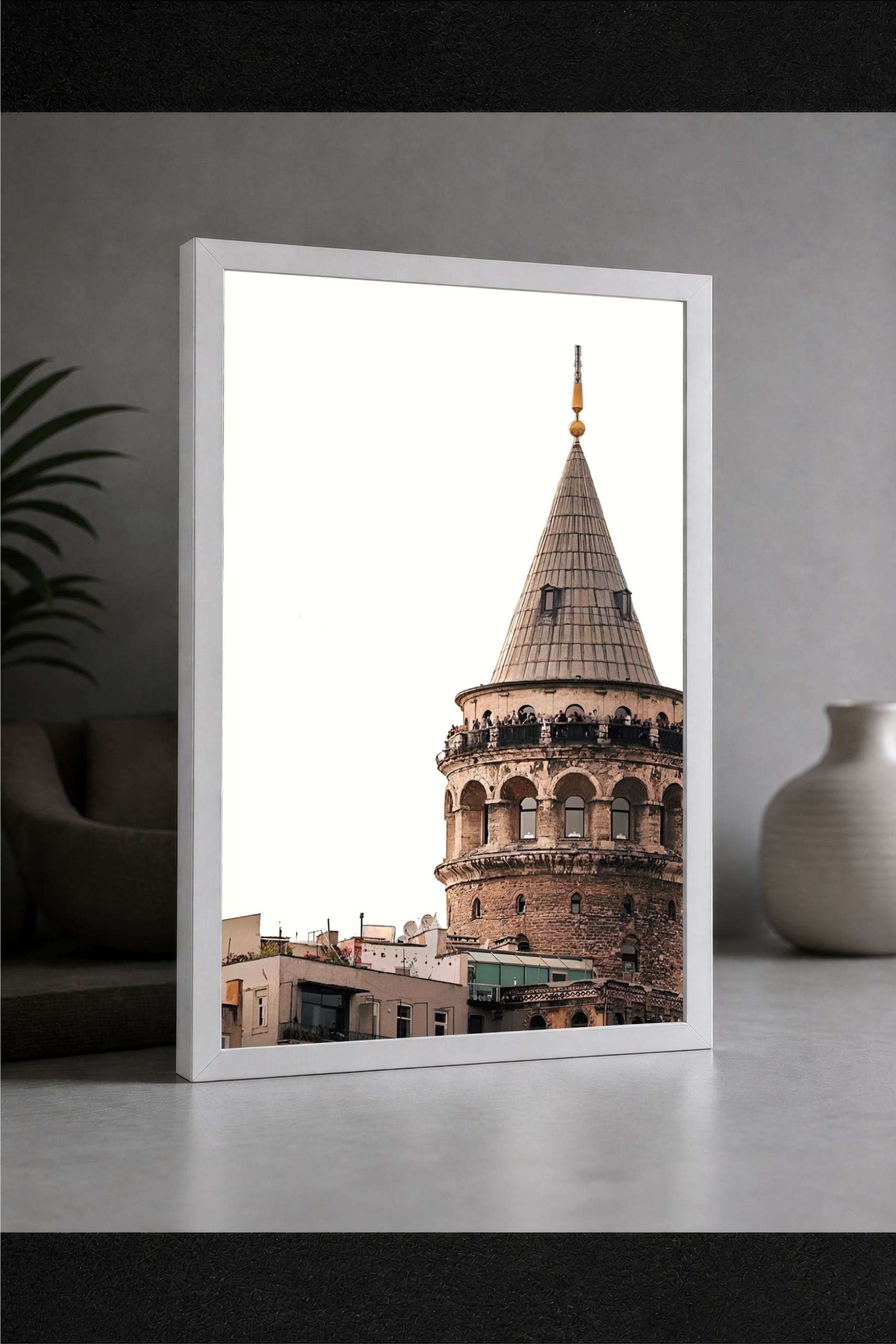 Tarihi Galata Kulesi LED Işıklı Tablo – Dekoratif Masa & Gece Lambası - Görsel 3